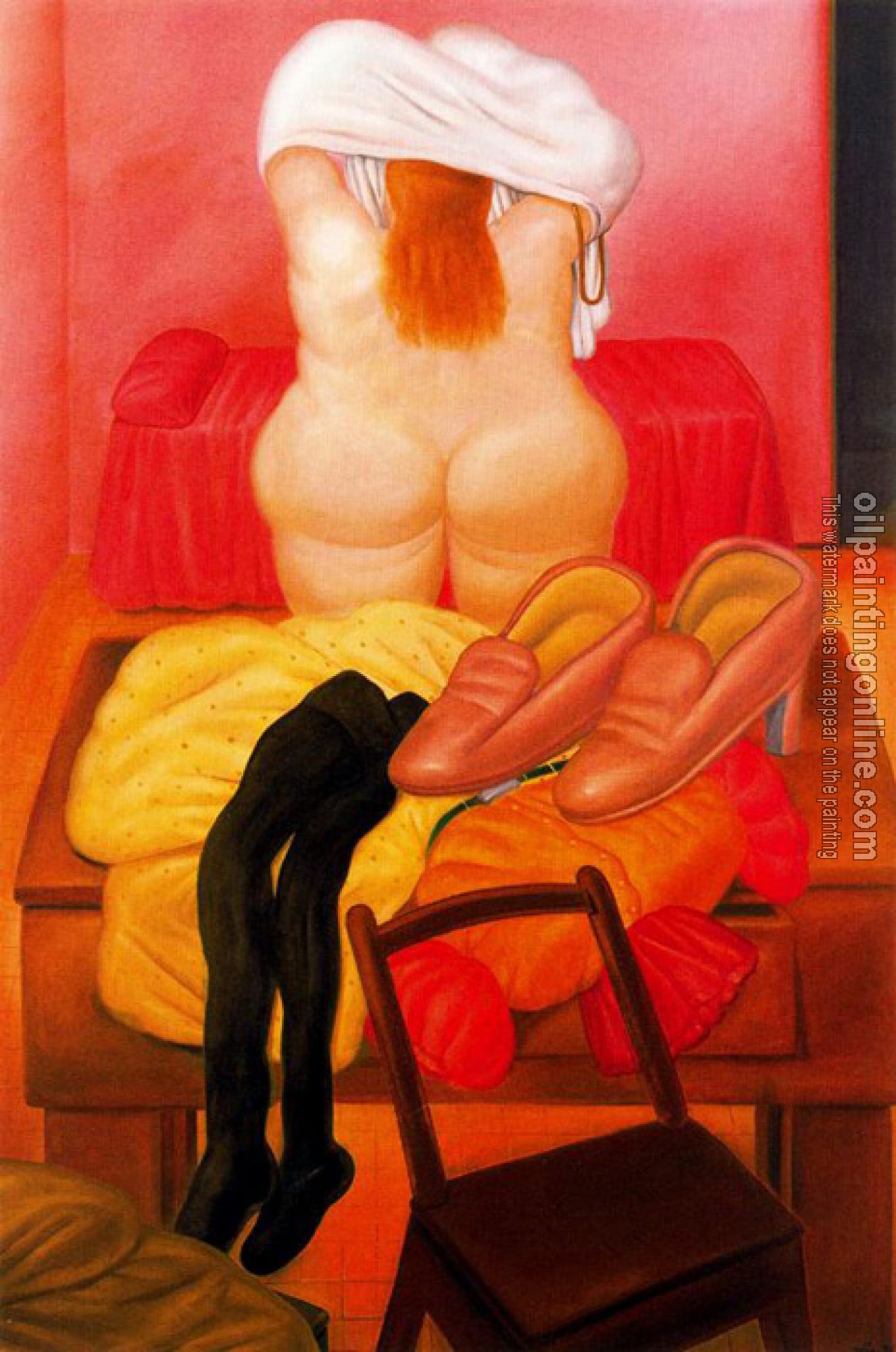 Botero, Fernando - Abstract oil painting.